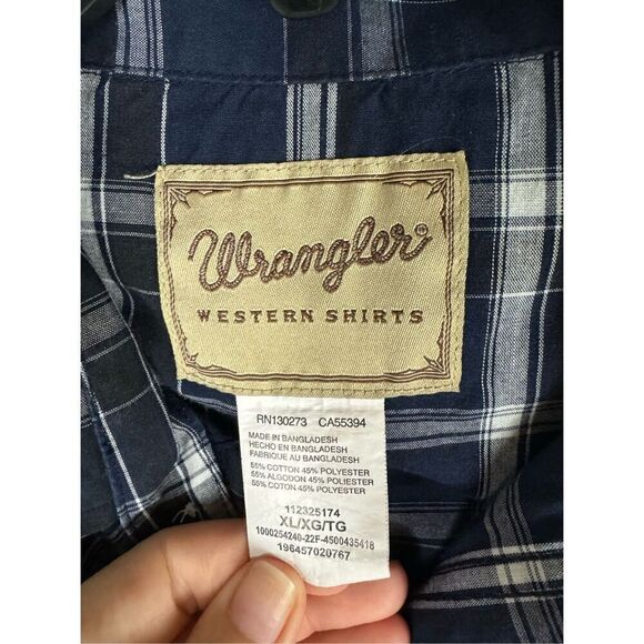 Wrangler Mens Pearl Snaps Button Front Shirt Size XL - Picture 2 of 3